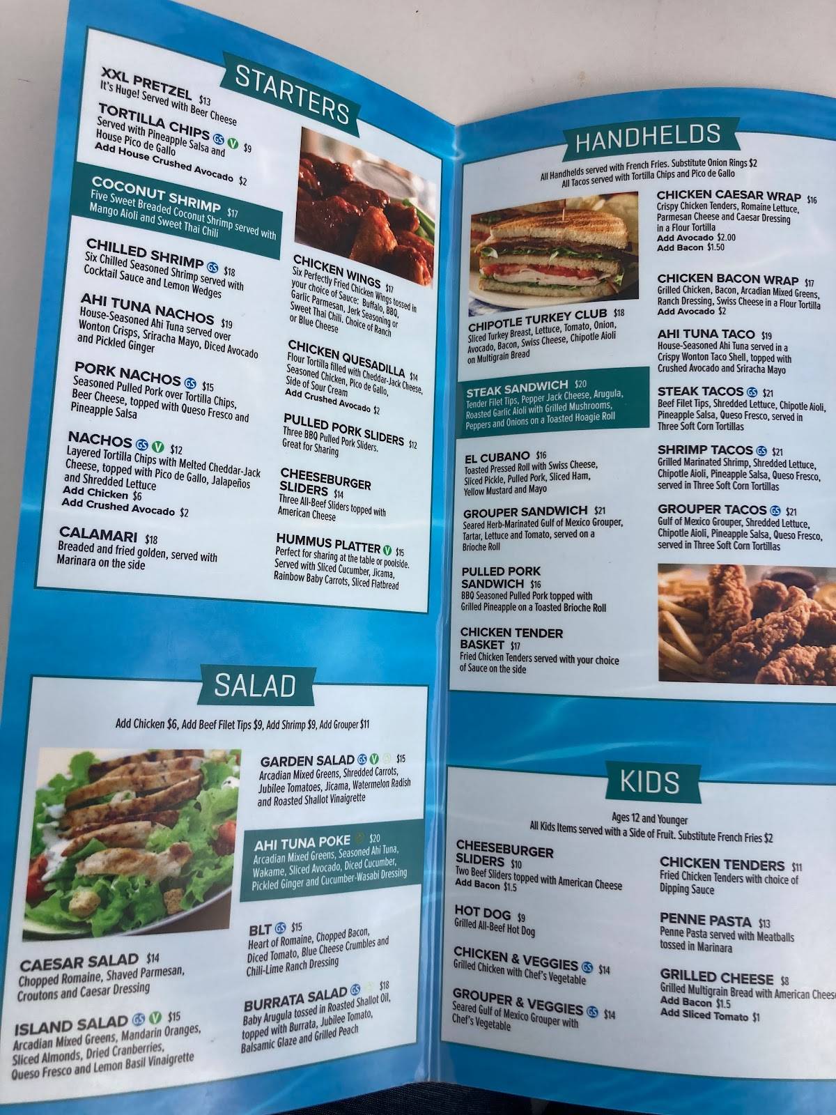 Menu at Stilts Bar & Grill, Marco Island
