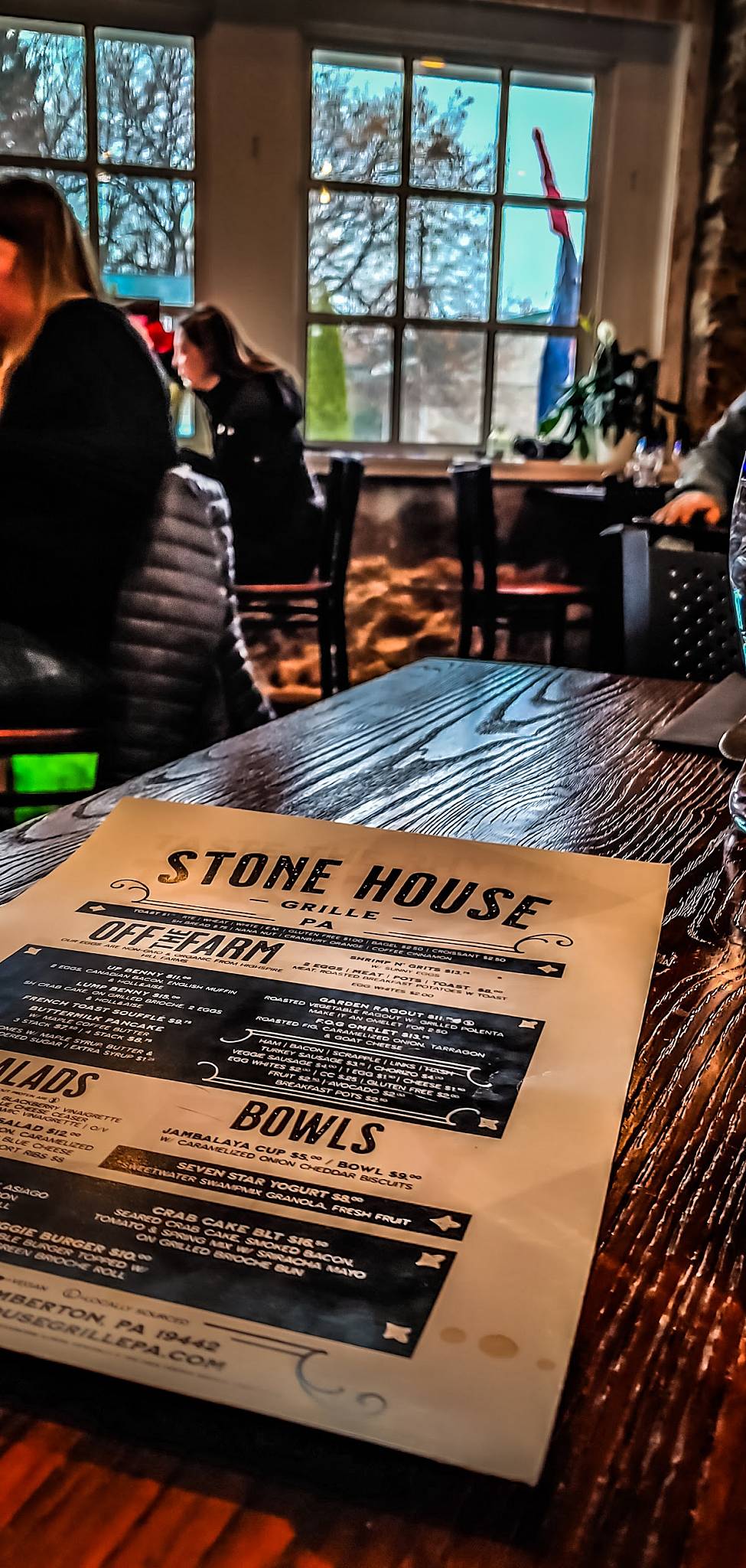 Menu at Stone House Grille restaurant, Kimberton, Hares Hill Rd
