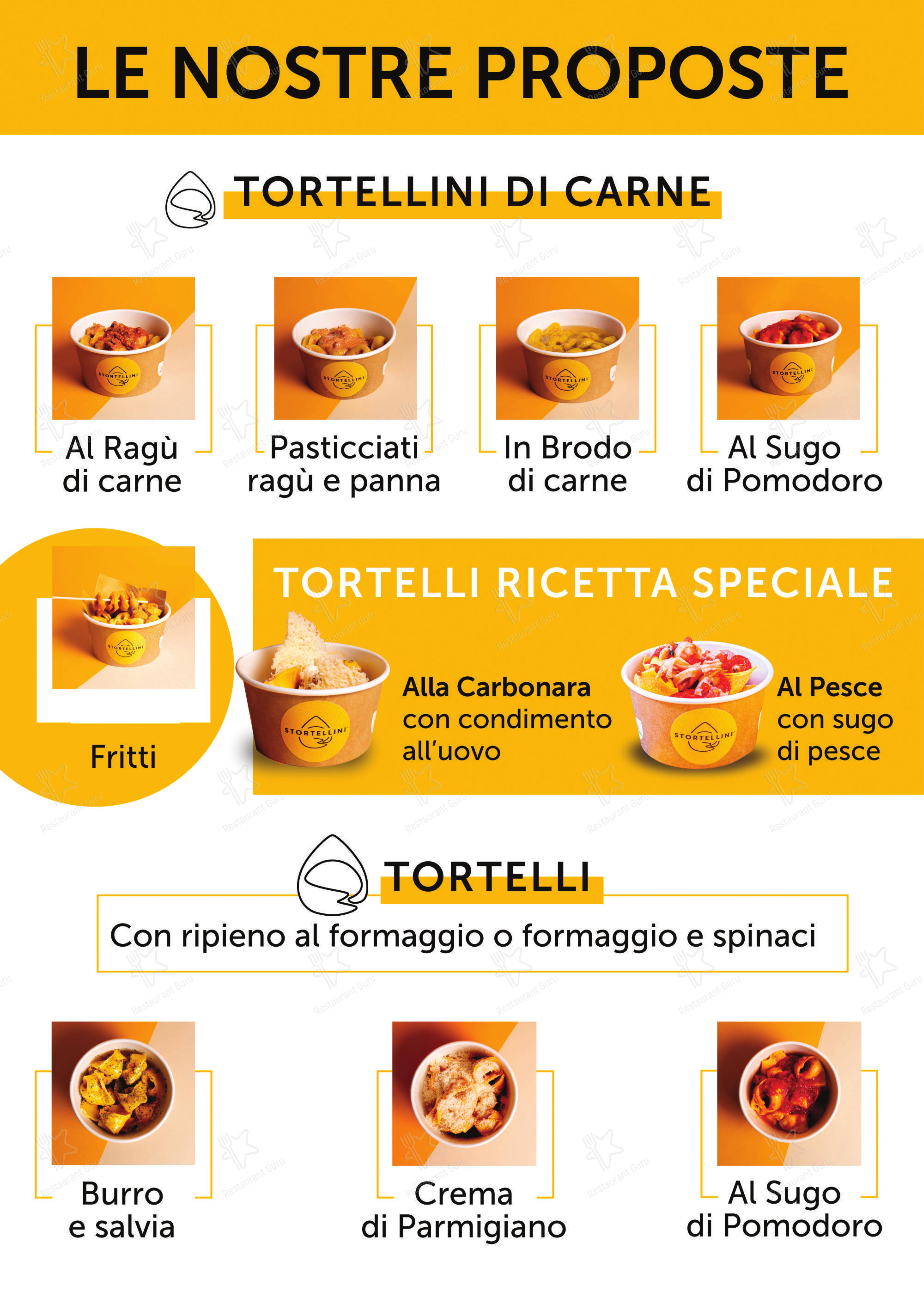 Menu di Stortellini - Menu