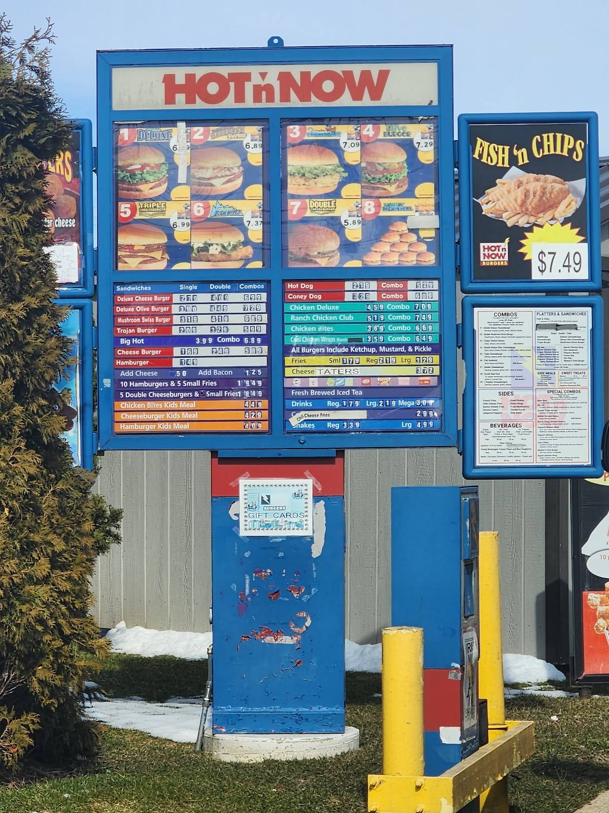 Menu at Hot n Now Hamburgers fast food, Sturgis