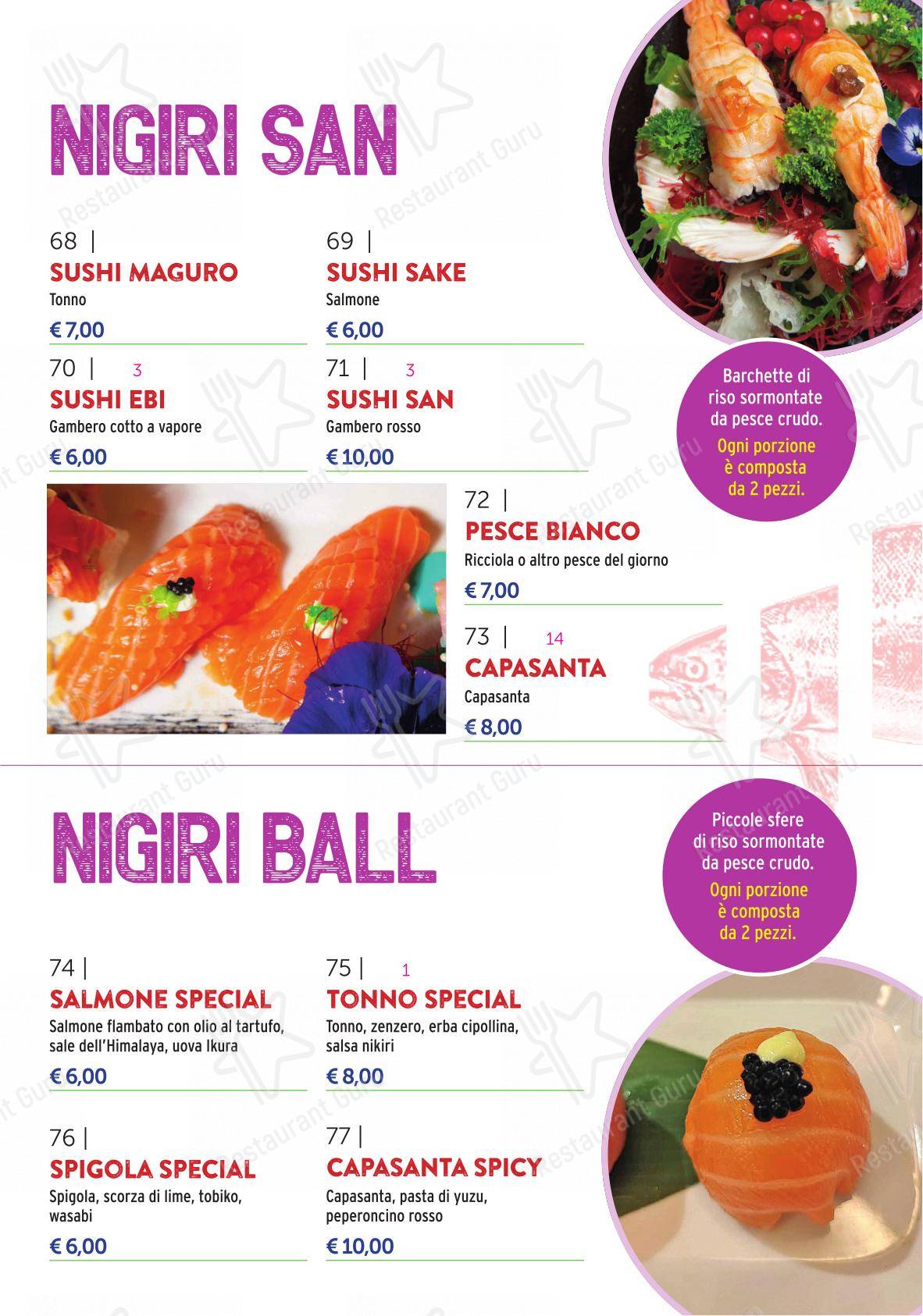 Menu per SUDcafè in Brucoli