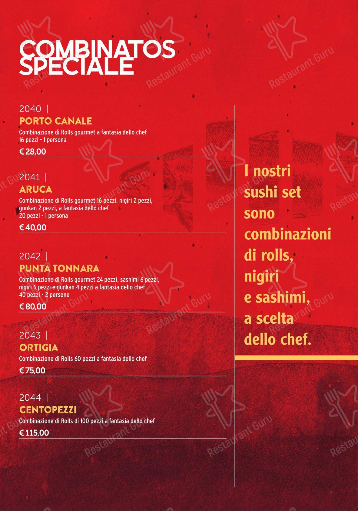 Menu di SUDcafè - Menu