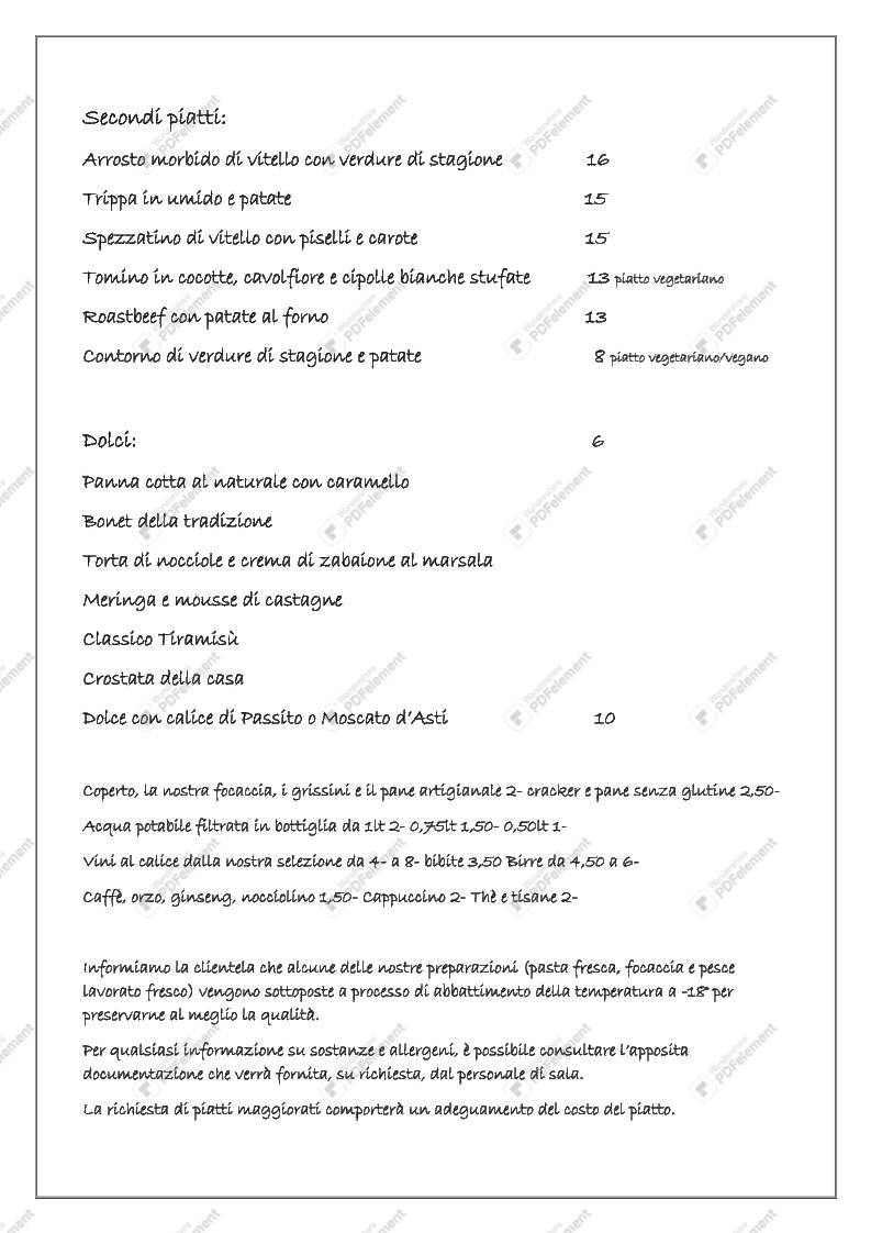Menu di Supa Zupperia Ristorante Alba 