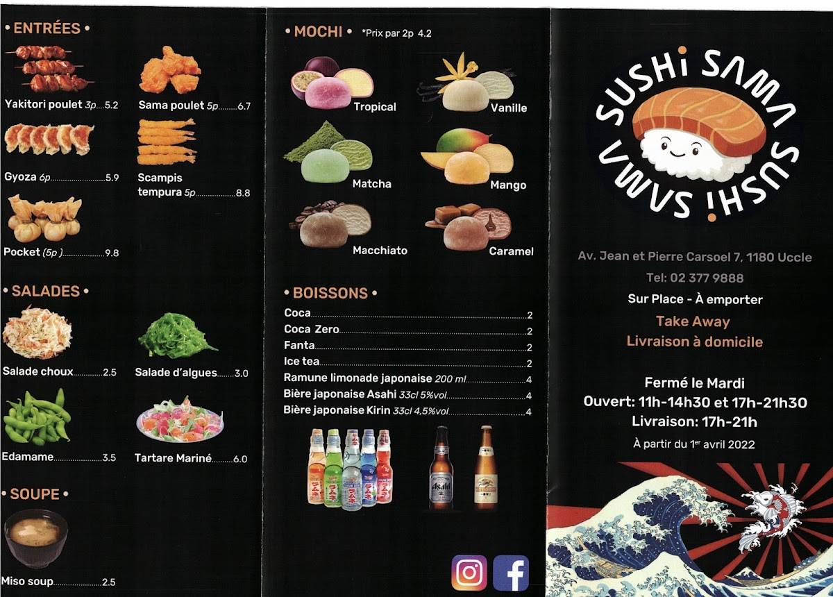 Sushi sama menu discount