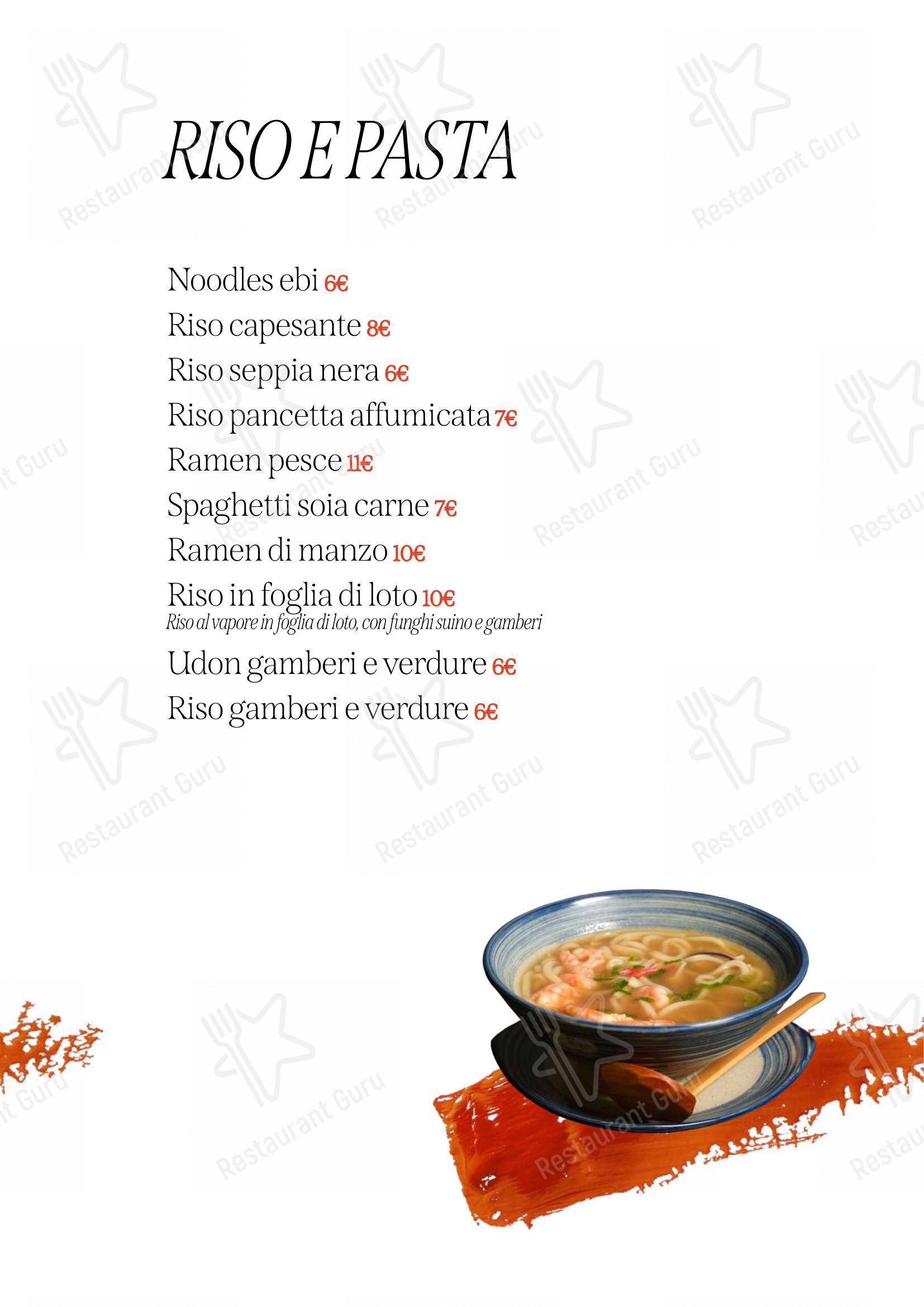Menu per Sushi Tao Restaurant ristorante