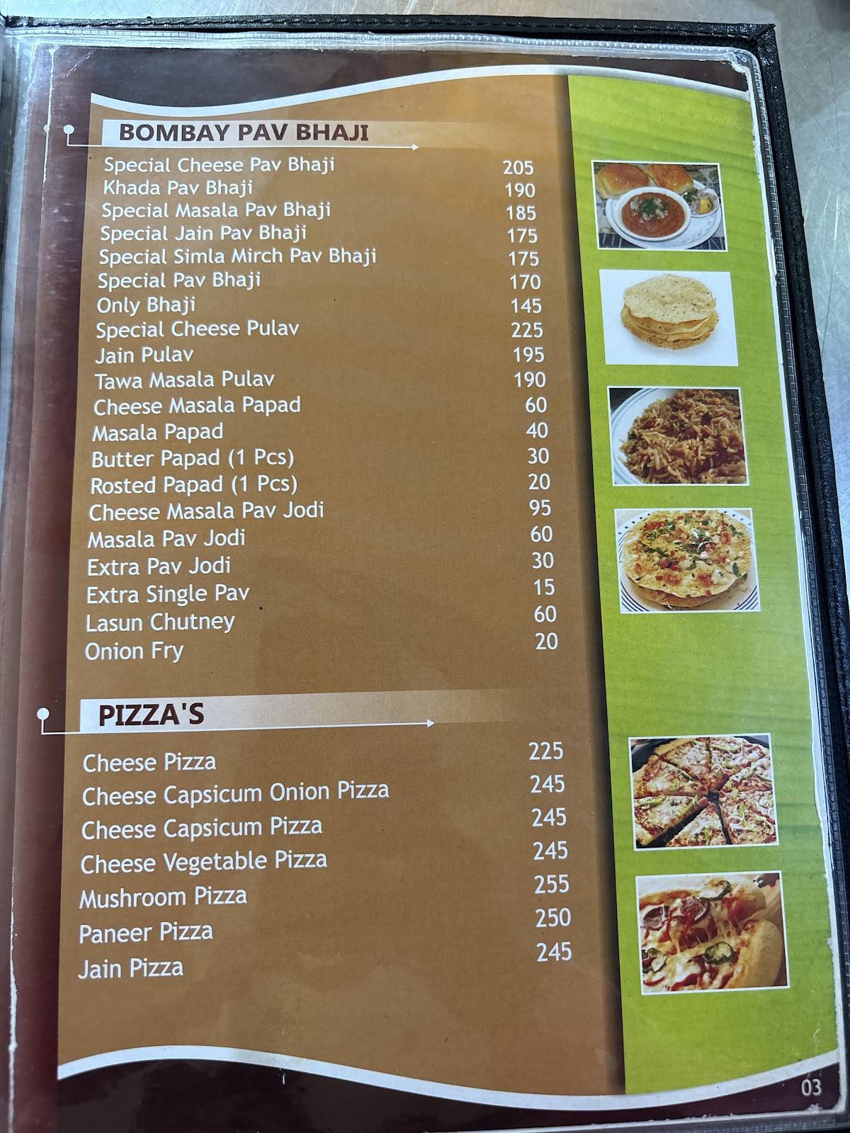 Swami Sagar Pure Veg menu