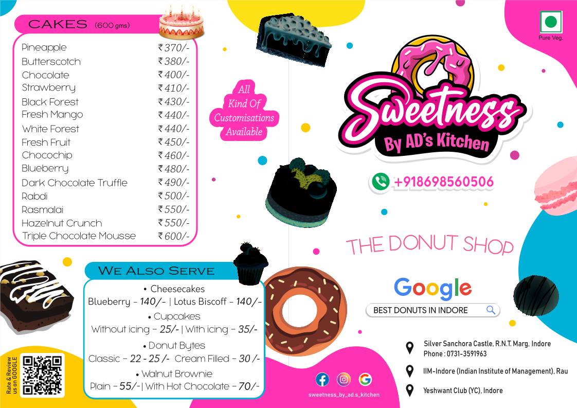 Sweetness by AD's Kitchen menu