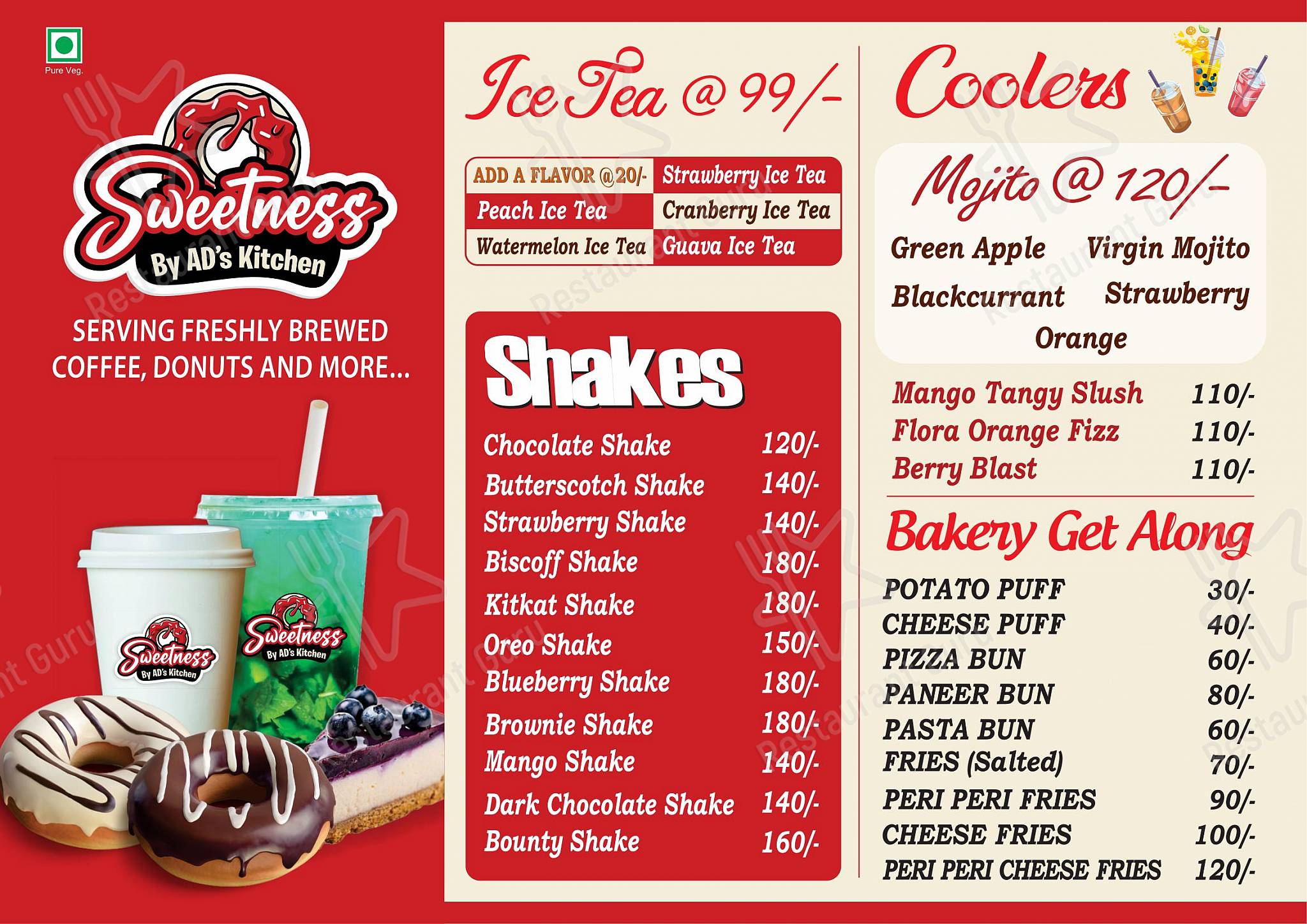 Sweetness by AD's Kitchen menu