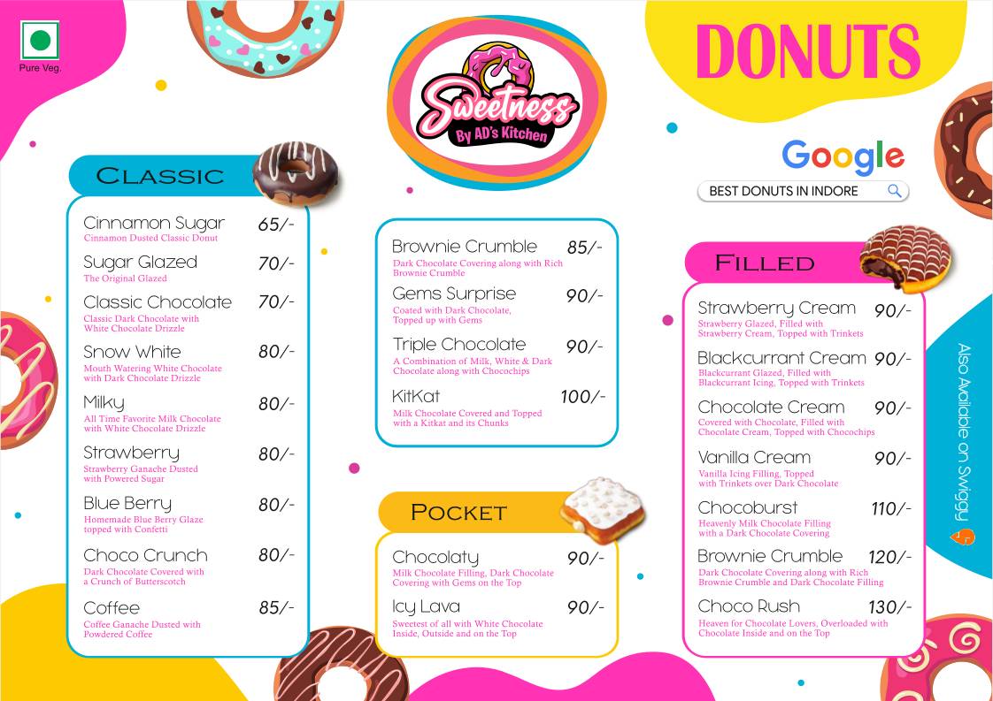 Sweetness by AD's Kitchen menu
