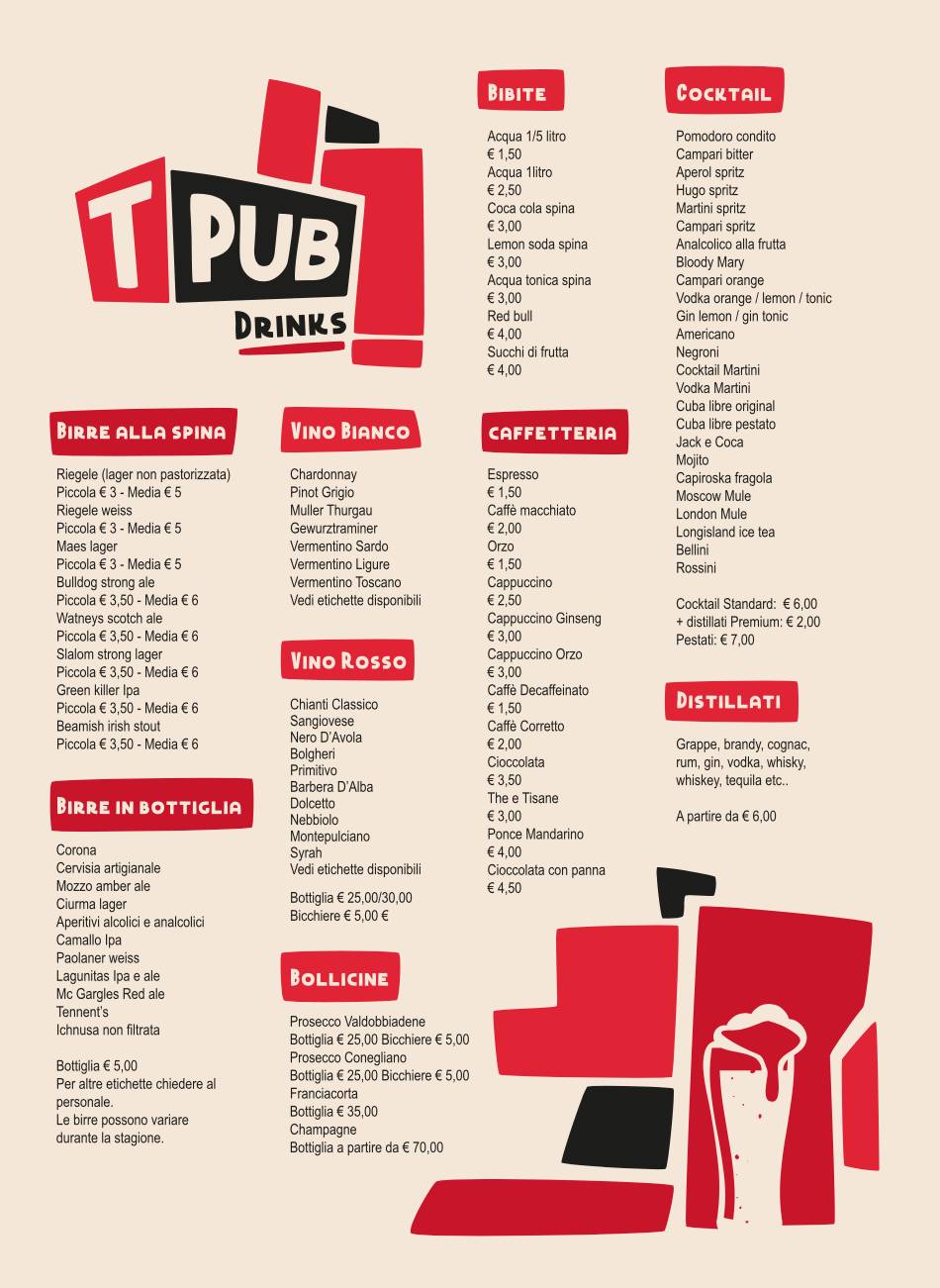 Menu di T-Club 