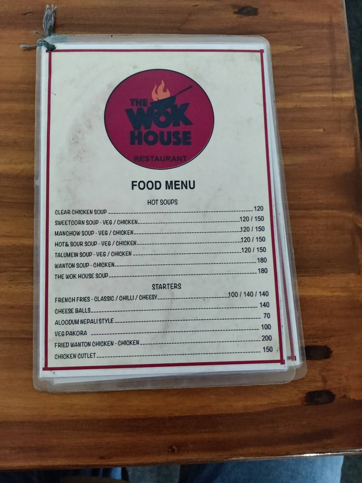 THE WOK HOUSE menu