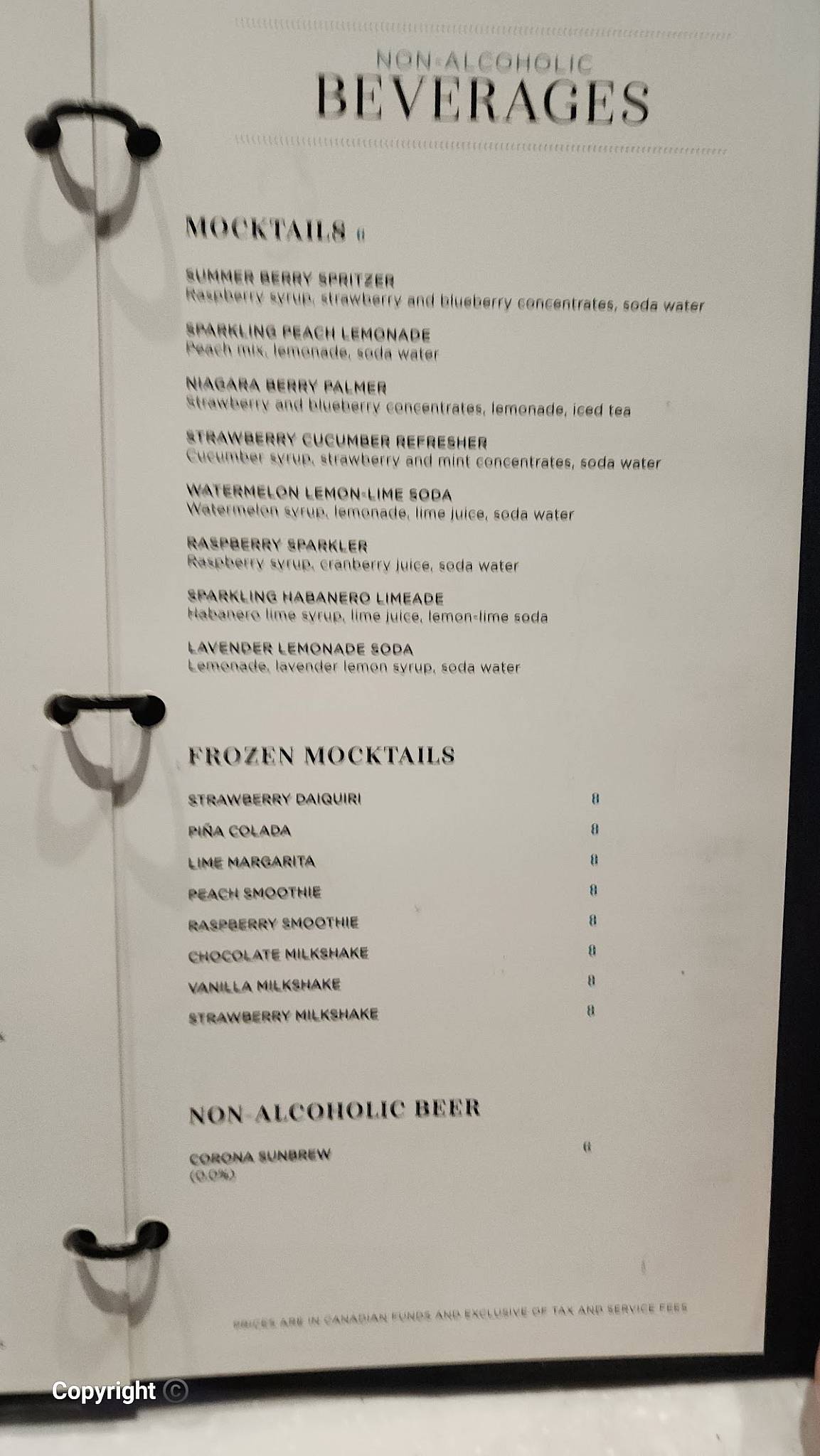 Menu de Table Rock House Restaurant