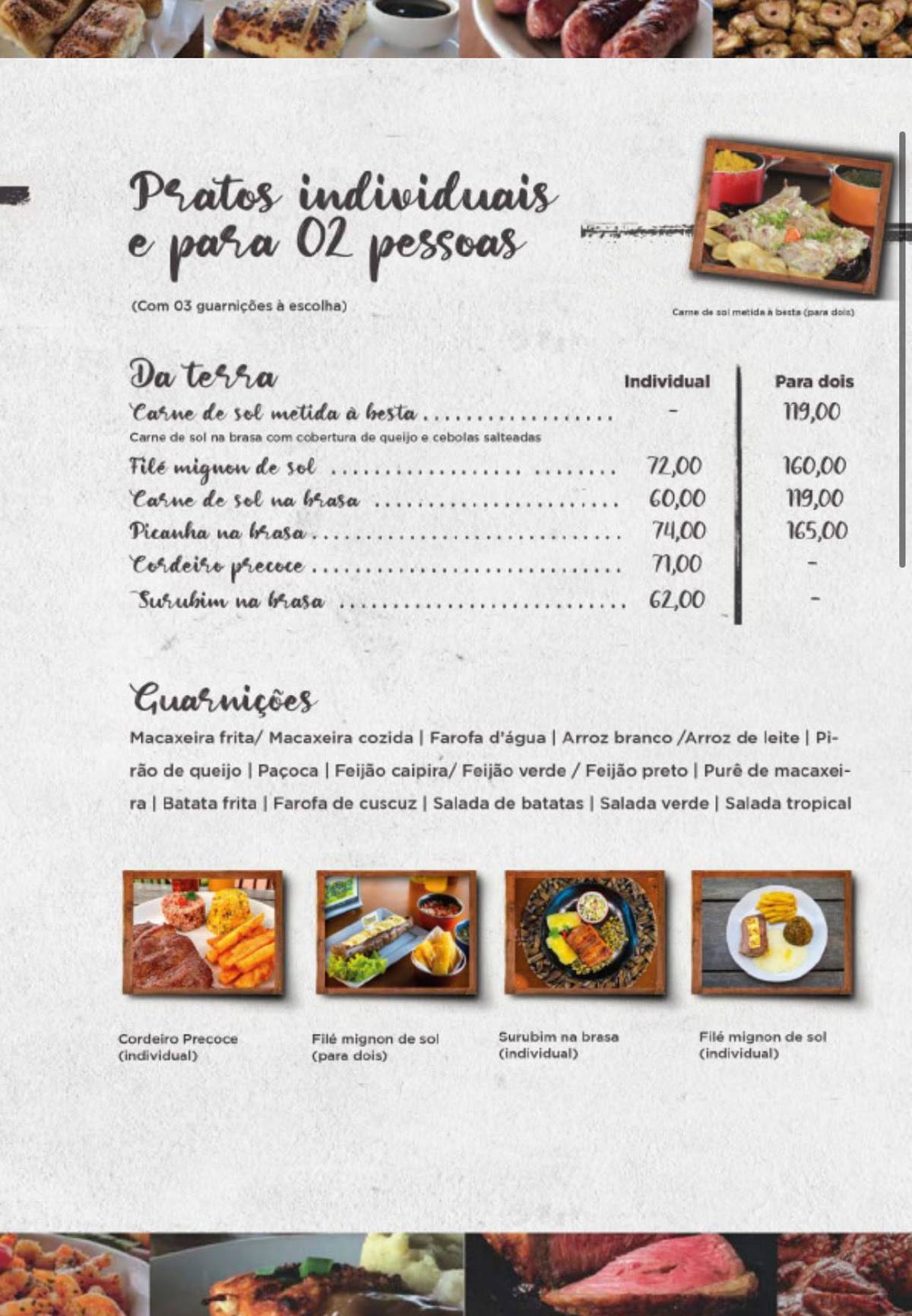Menu em Tábua de Carne - Ponta Negra restaurante, Natal, Av. Eng ...