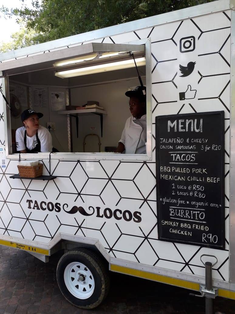 Menu at Tacos Locos restaurant, Cape Town
