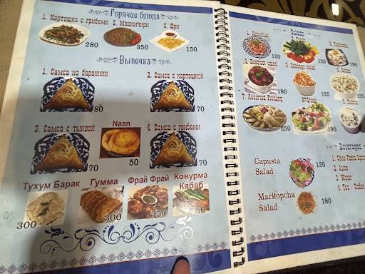 Tashkin Restaurant ( Uzbek & Russian Food) menu
