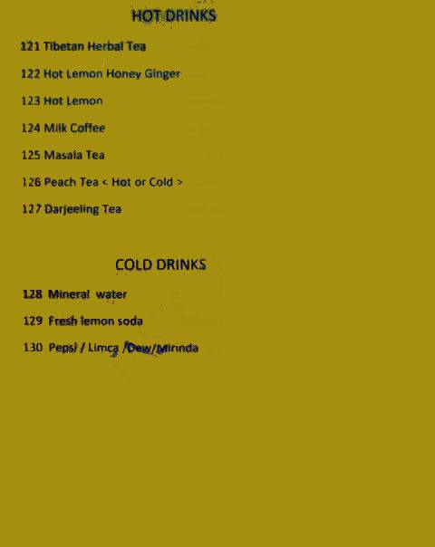 CAFE JOONG & CO. GOA (Taste of Tibet) menu