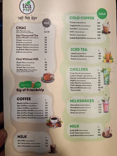Tea Post menu