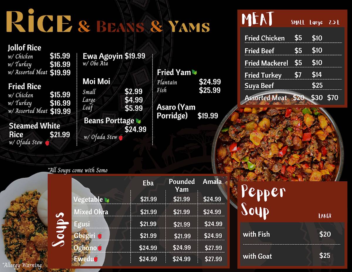 Menu de Temmy's Kitchen