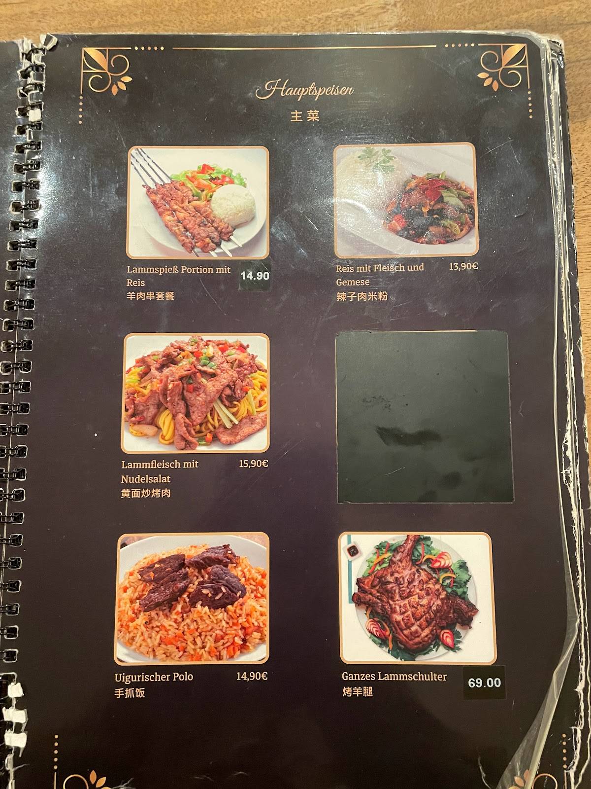 Tengri Tagh Uigur Restaurant Oststraße Düsseldorf Speisekarte von Tengri Tagh Uigur Restaurant, Düsseldorf