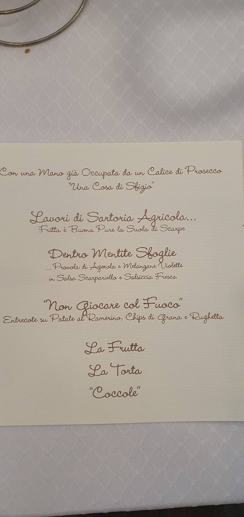 Menu di Tenuta NaRi 