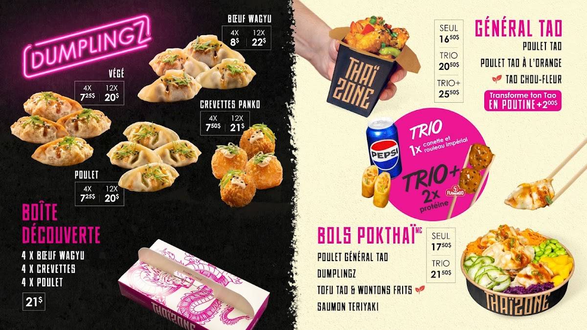 Menu de Thaïzone