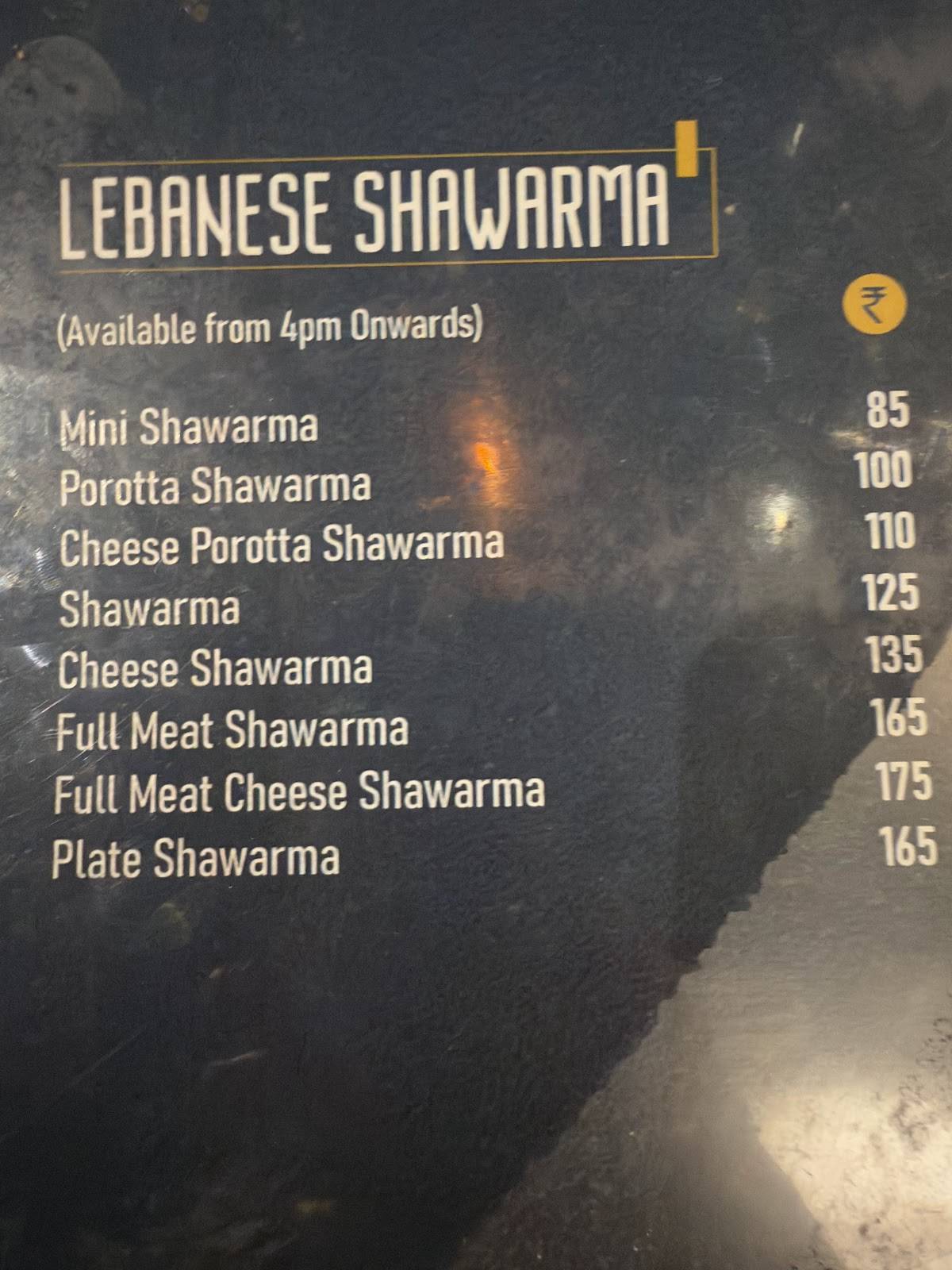 Pepper Palace Restaurant menu