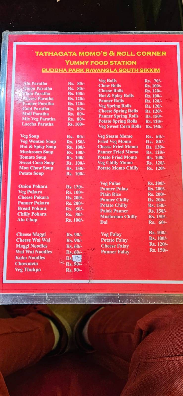 Thathagata Stal fast food menu