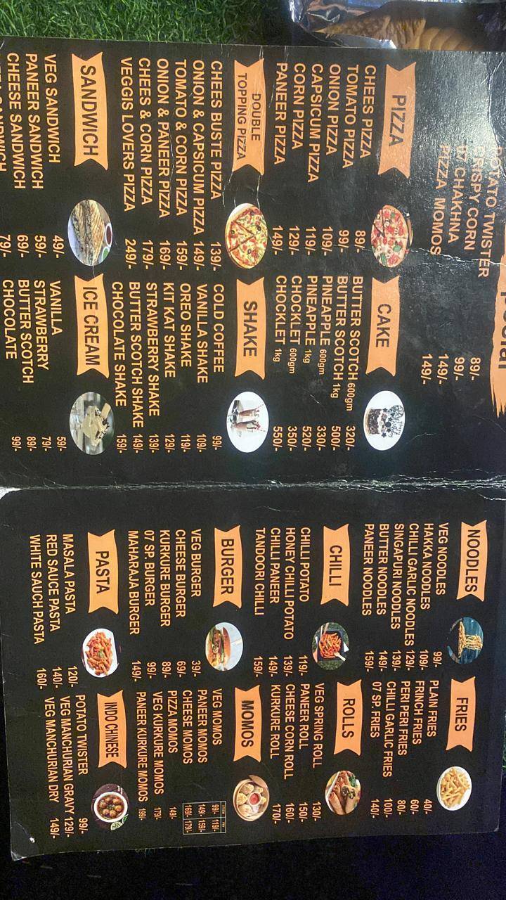 The 7 old town cafe menu
