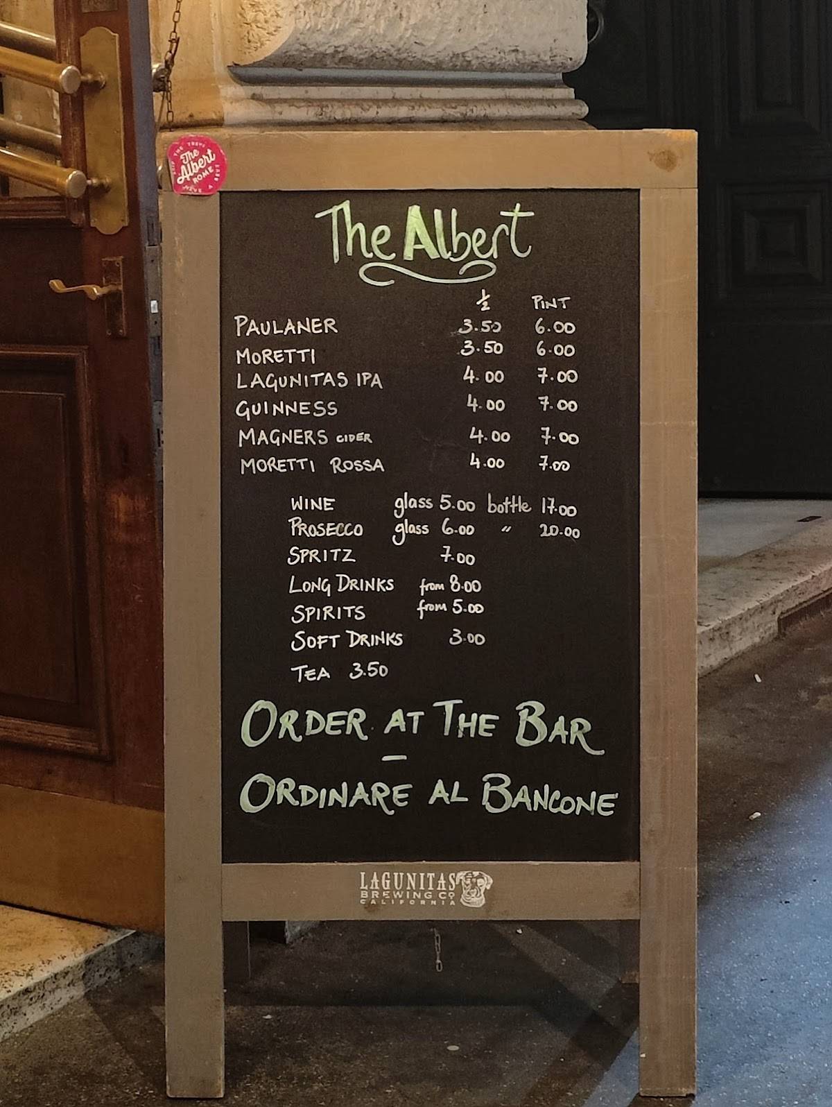 Menu di The Albert 
