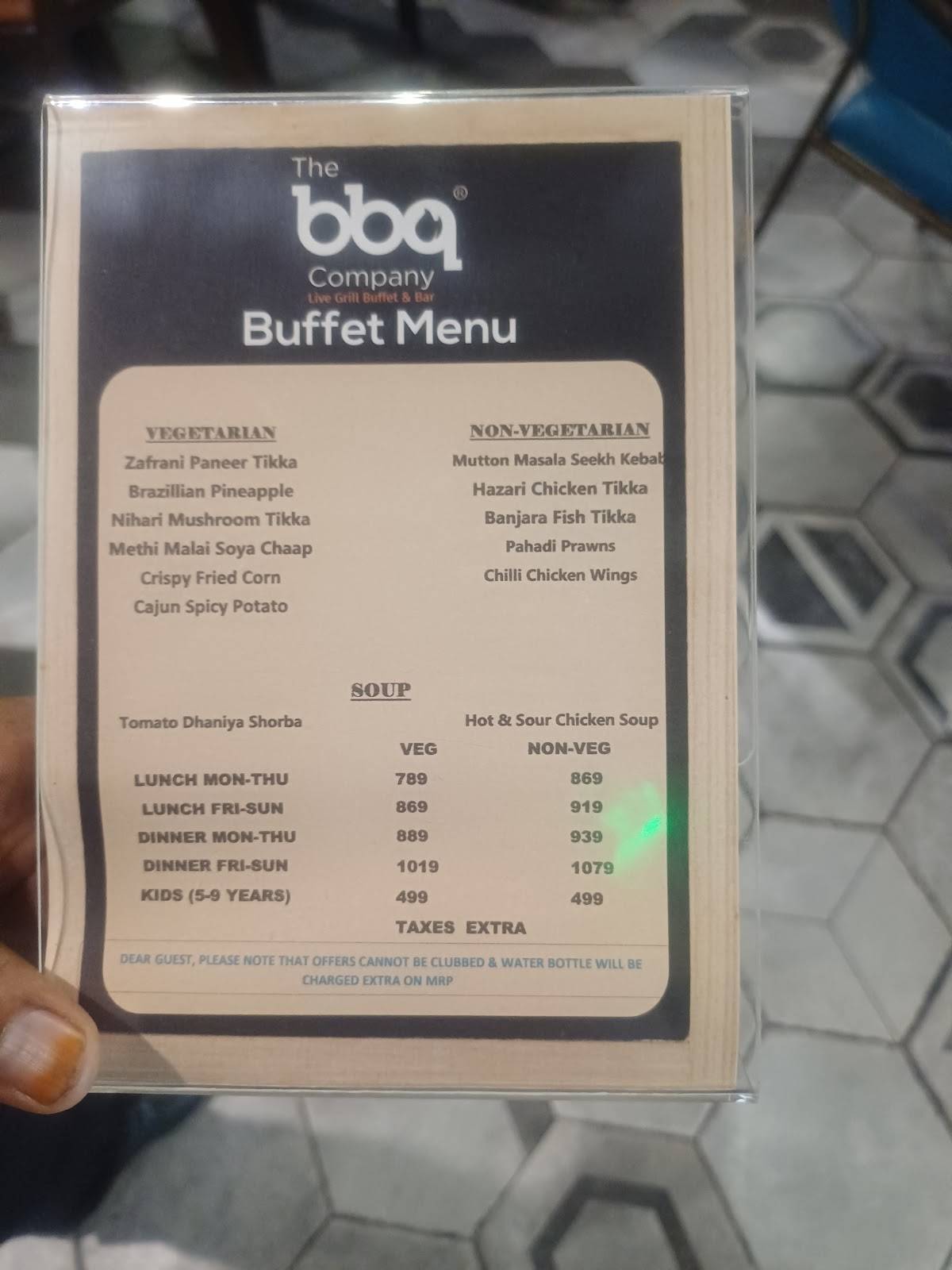 The Barbeque Company menu