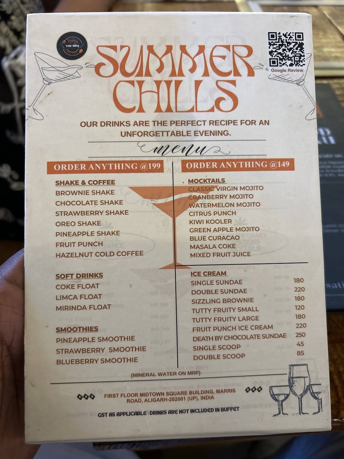 The Bbq menu