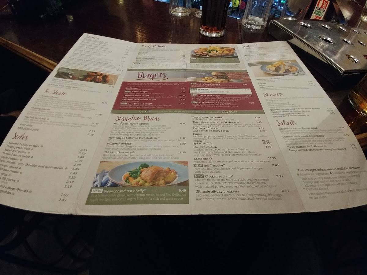 Menu at The Caledonian Pub & Grill, Leven