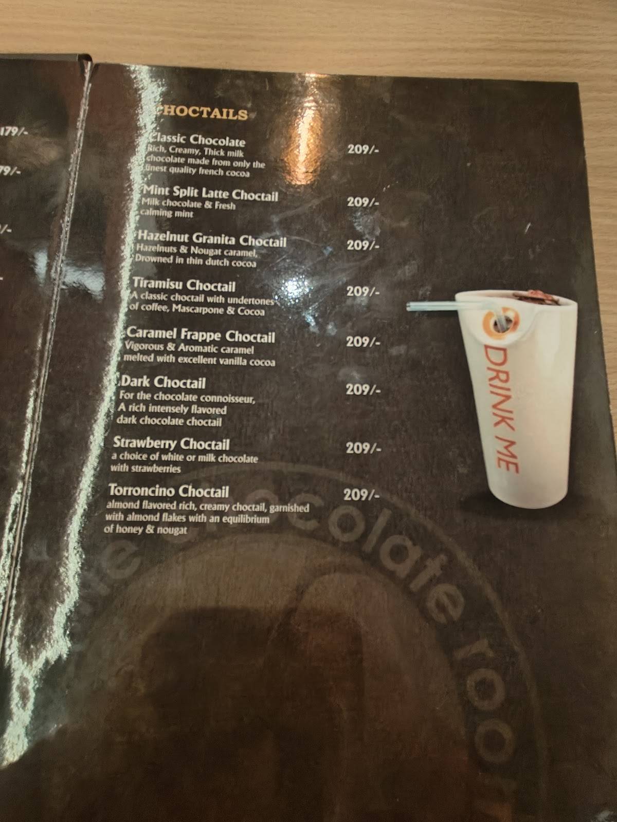 The Chocolate Room Dimapur menu