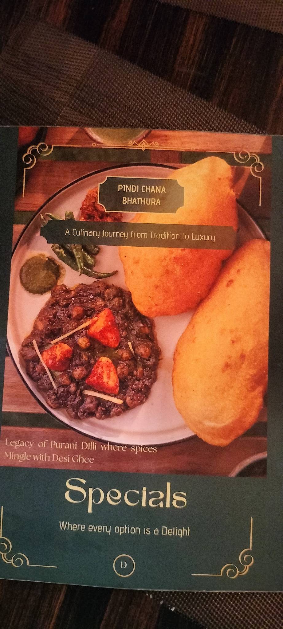The Dilli Durbar menu