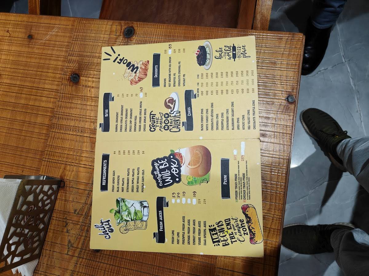 The Dojo Cafe menu