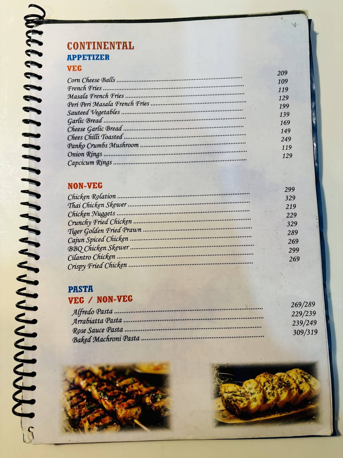 The Empire menu