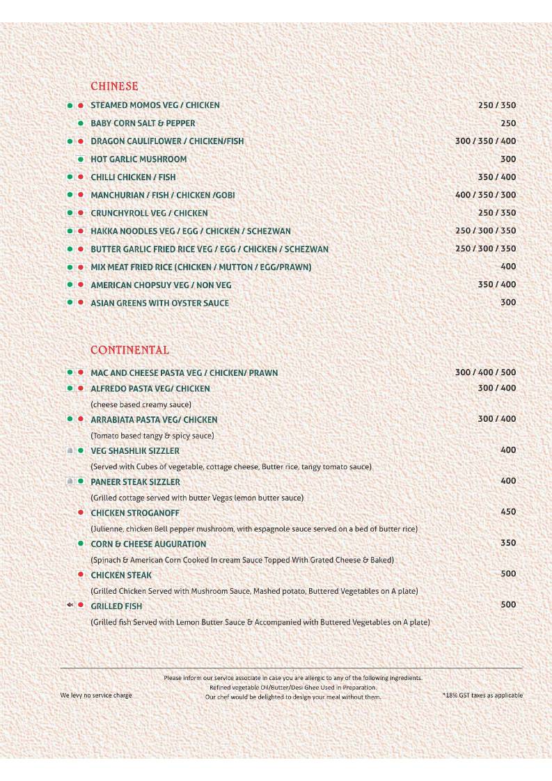 The Fig Tree Place menu