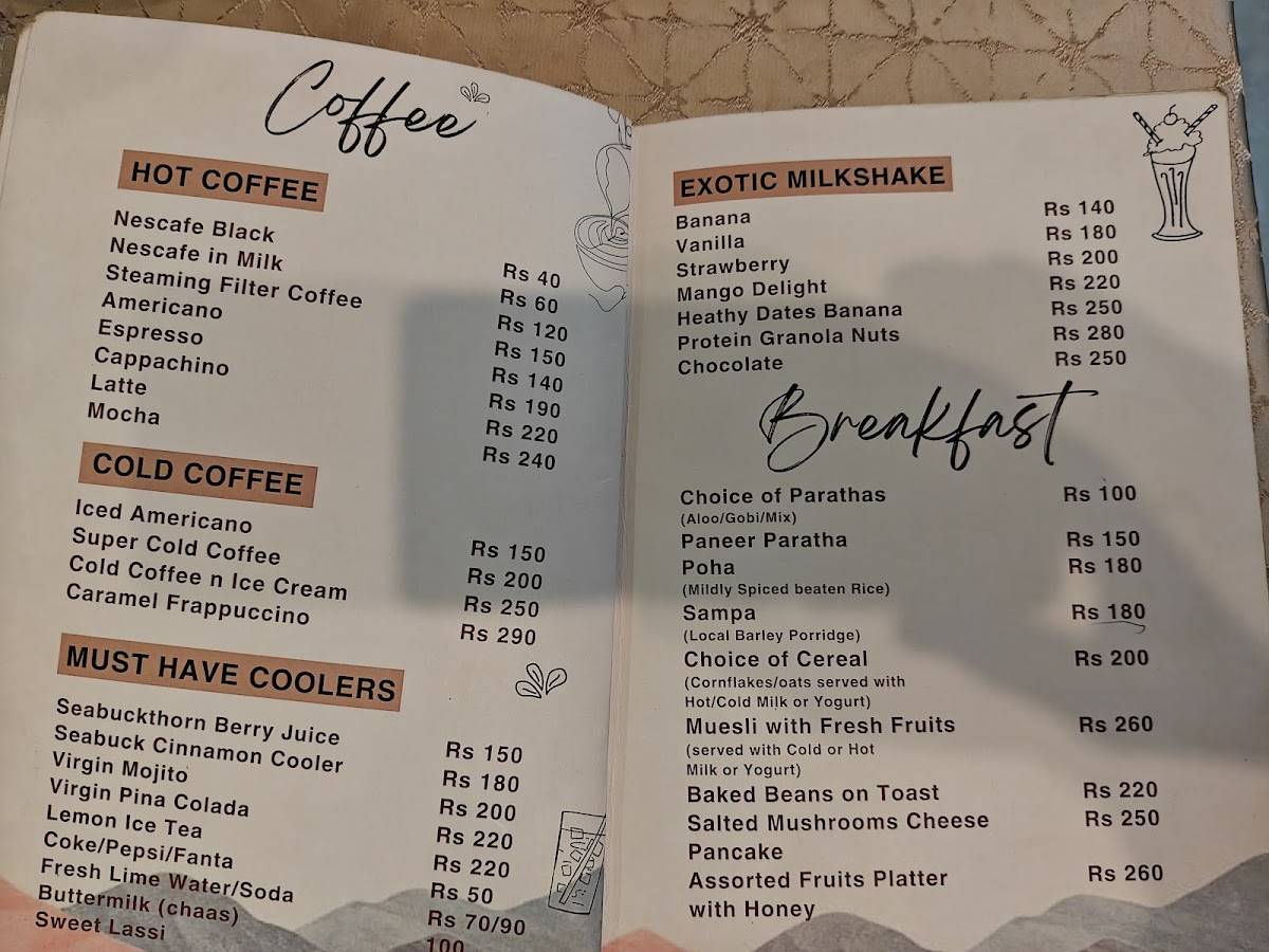 The Himalayan Cafe menu