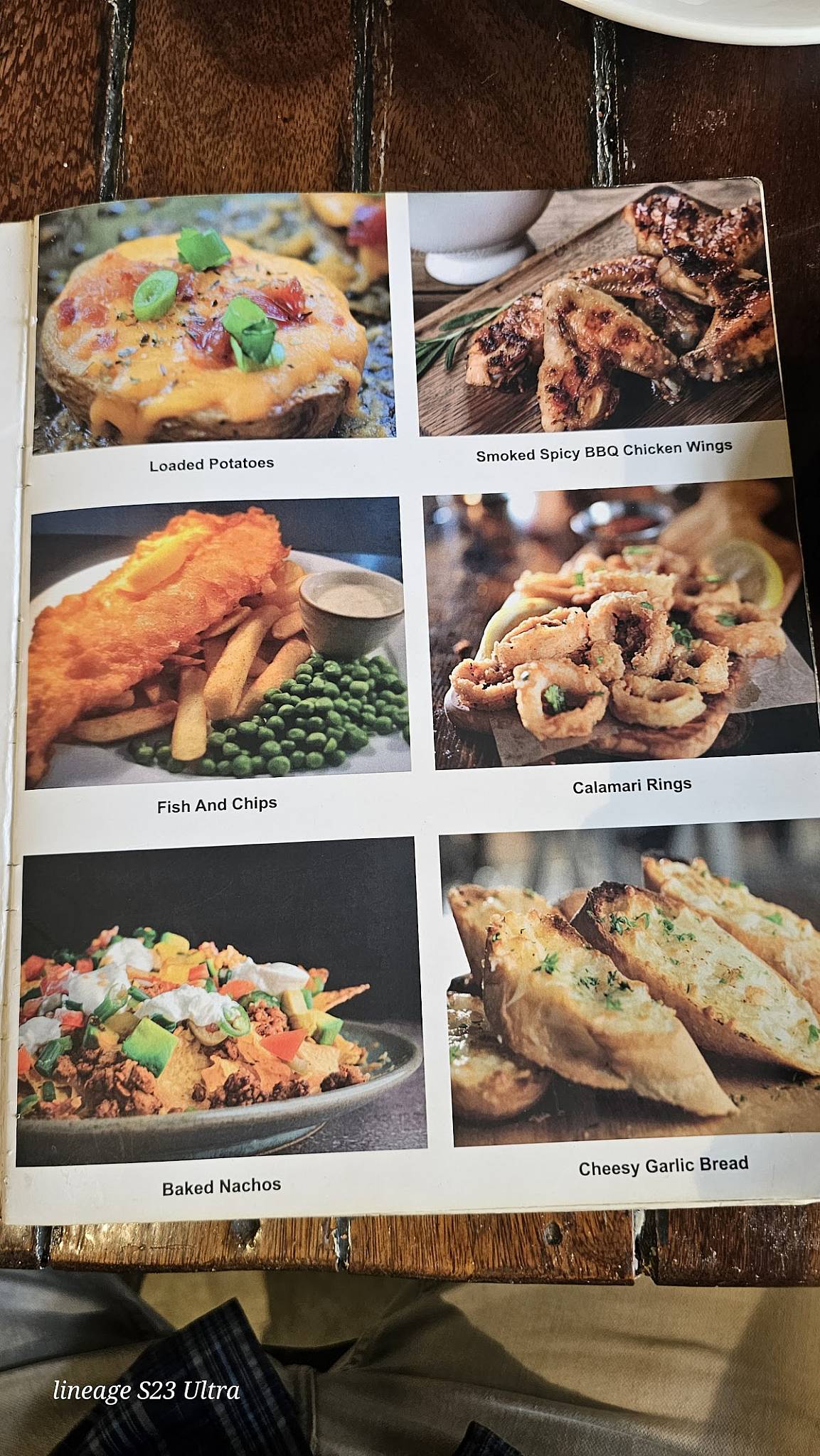 The Irish cafe menu