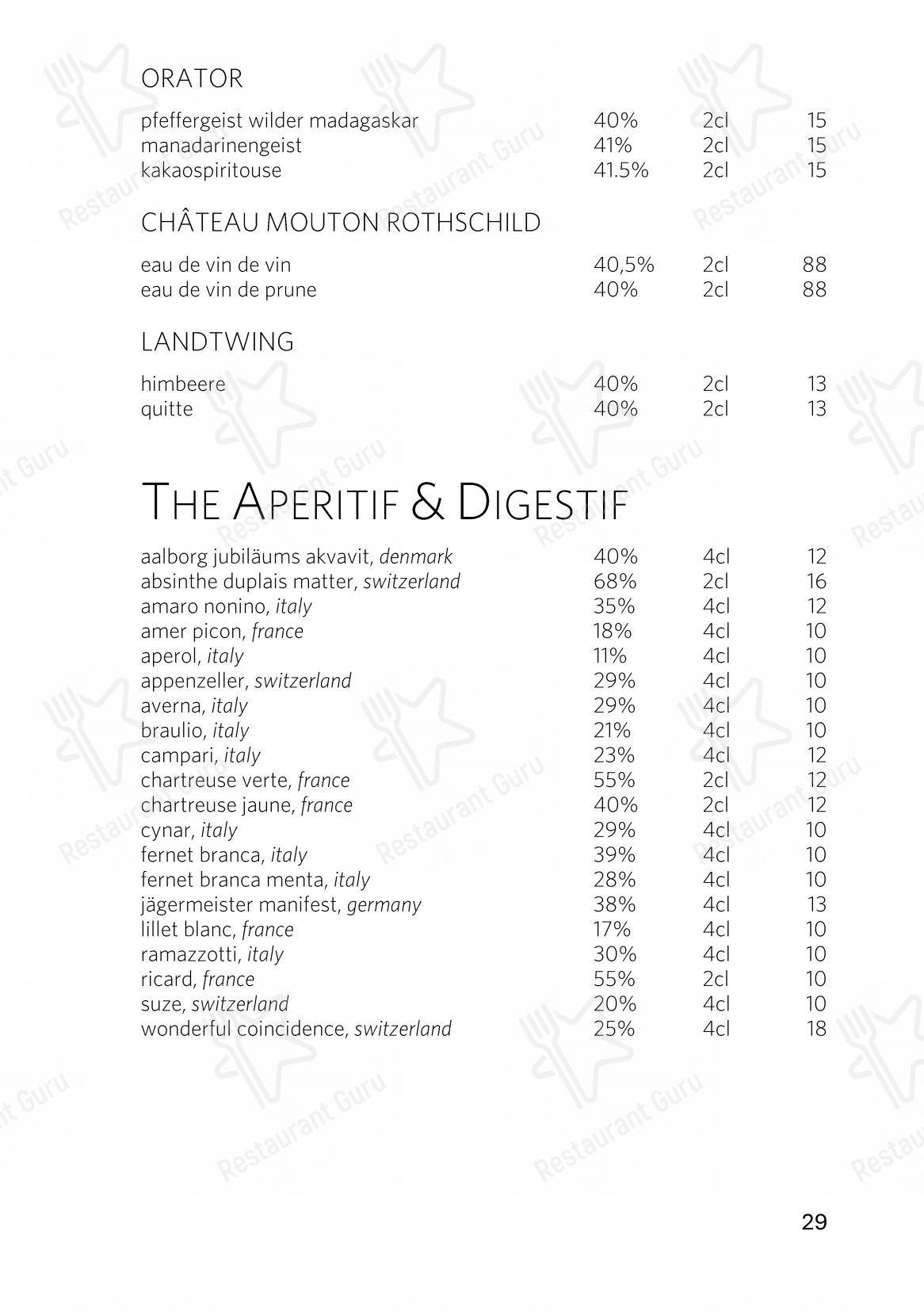 Menu di The Japanese at Gütsch on 2400 m - Menu