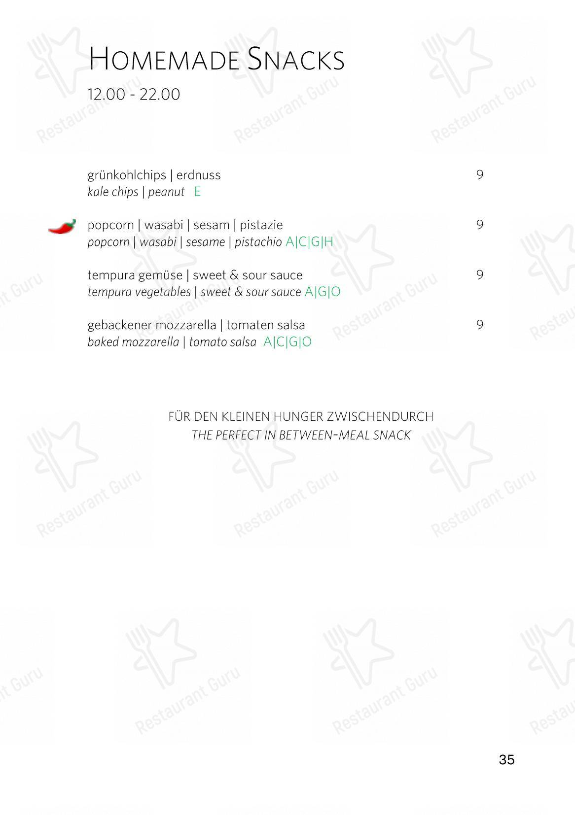 Menu per The Japanese at Gütsch on 2400 m ristorante