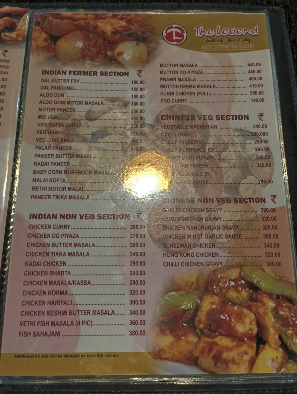 The Legend menu