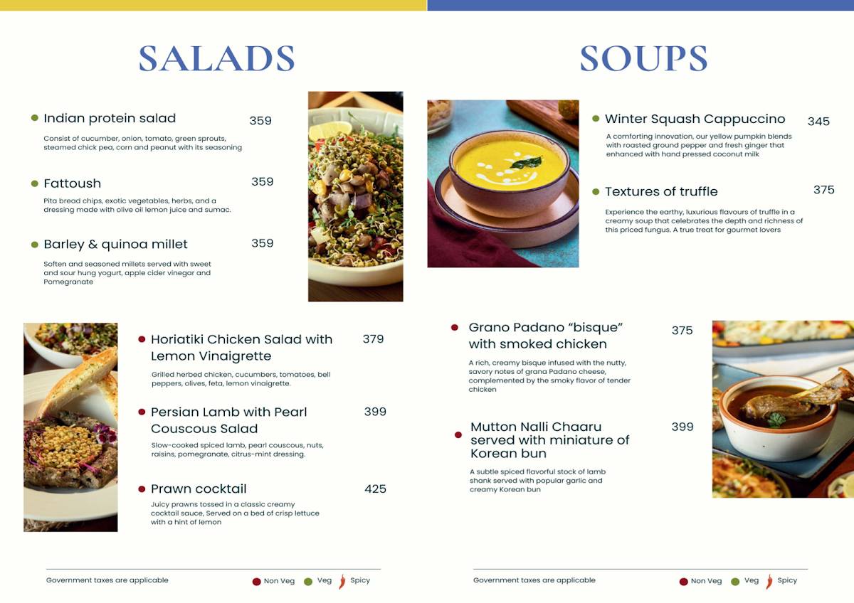 The Living Room menu