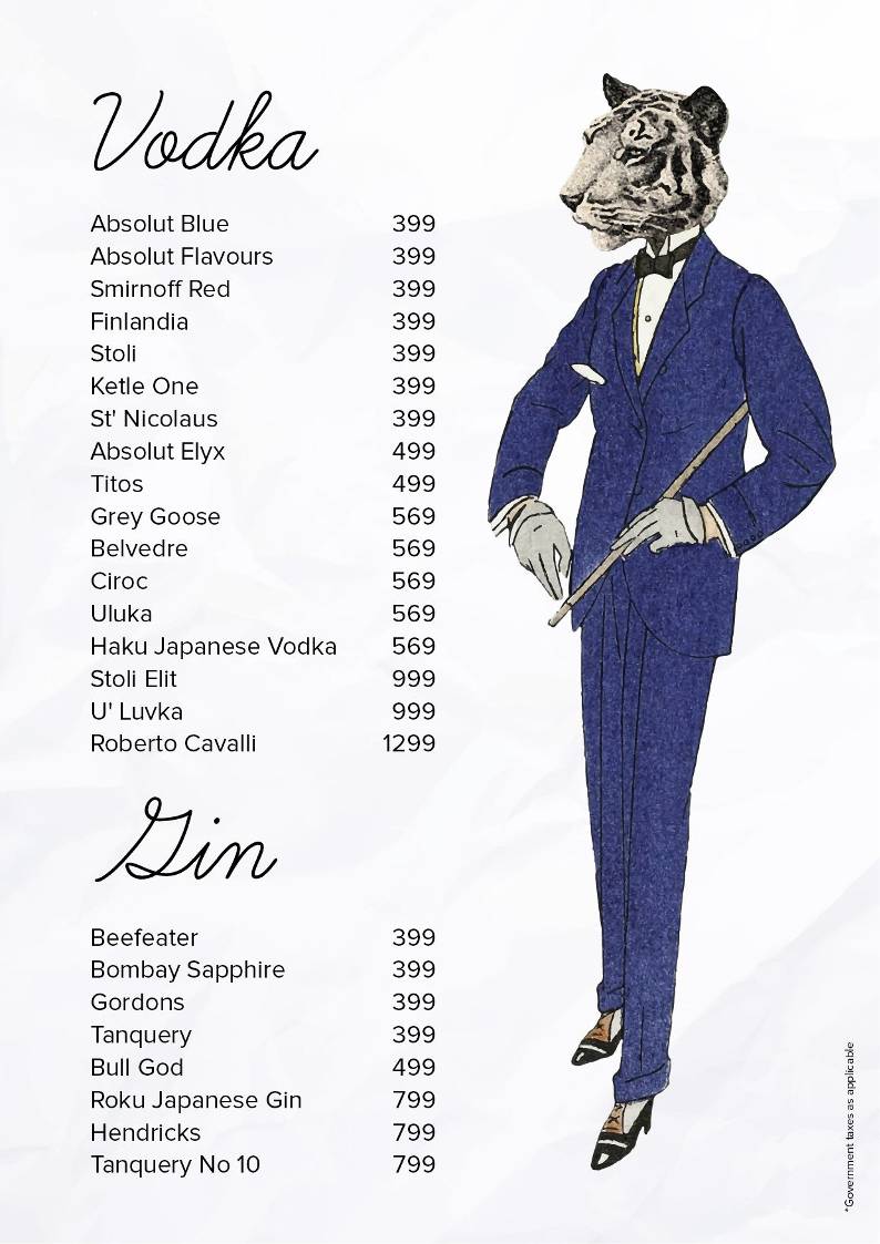 The Living Room menu