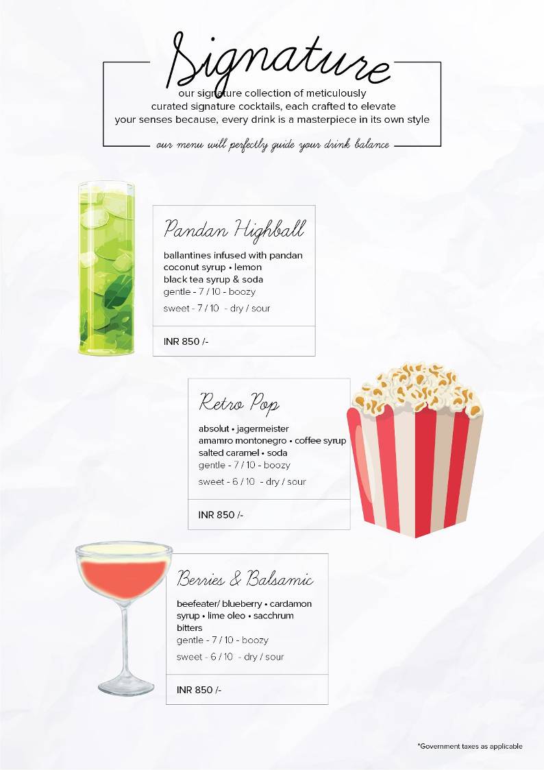 The Living Room menu