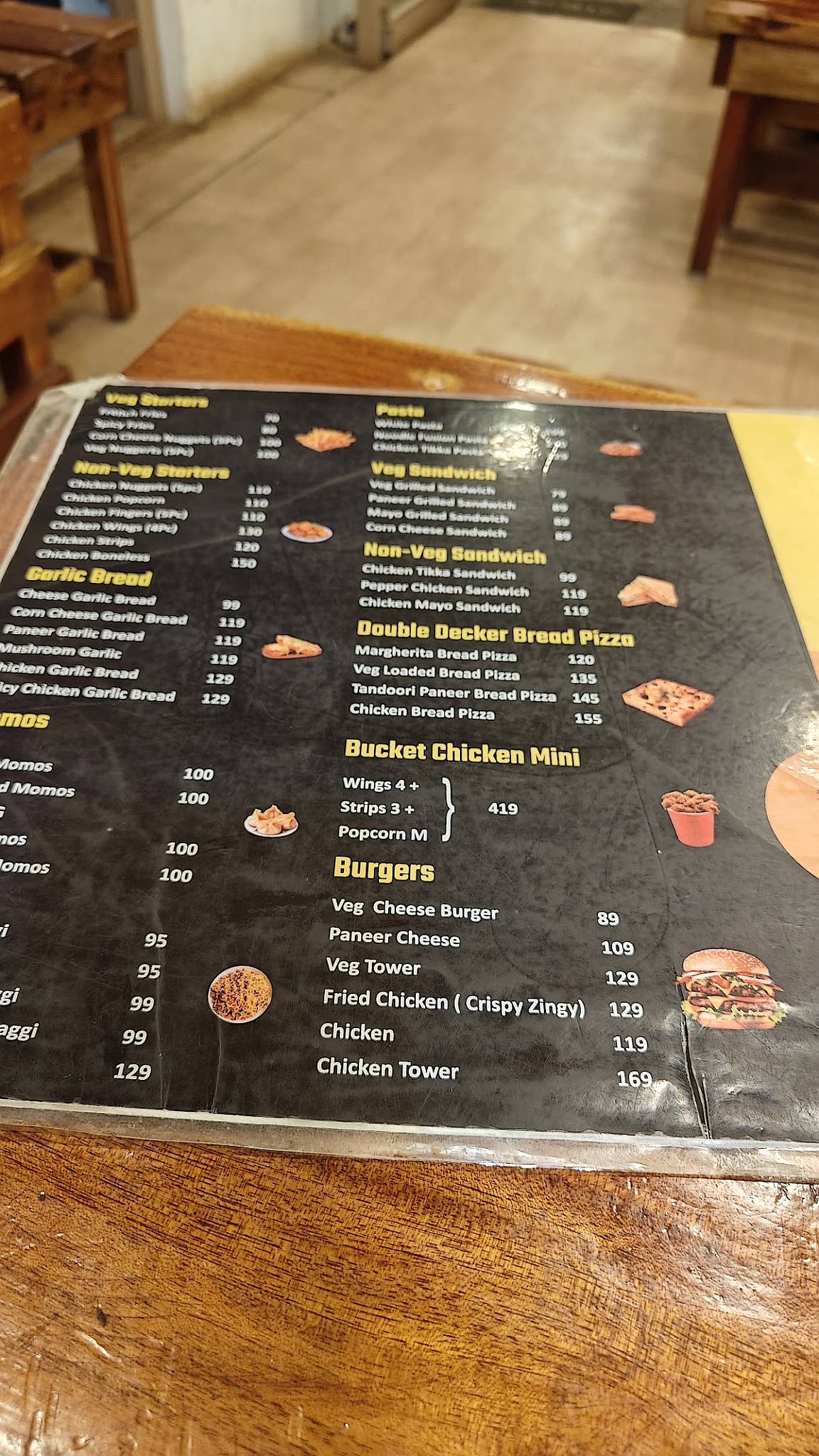 The London shakes menu