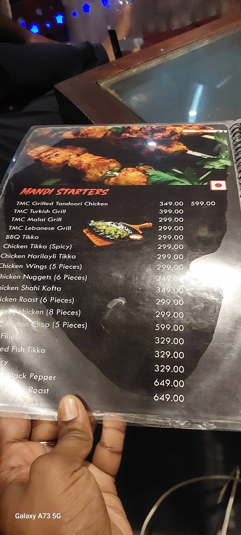 The Master Chef menu