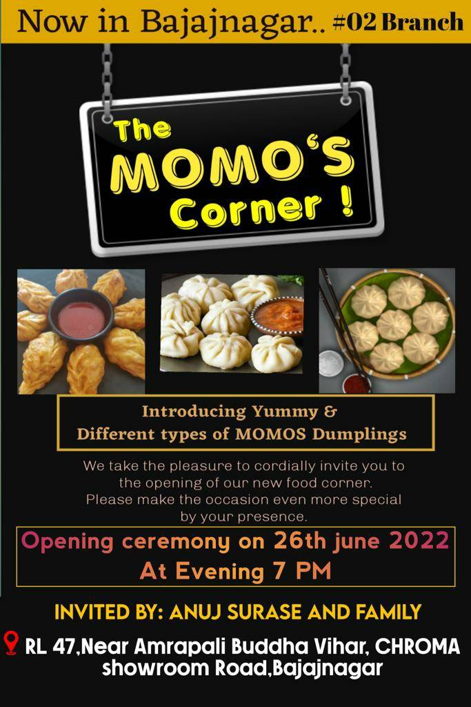 The Momos Corner menu