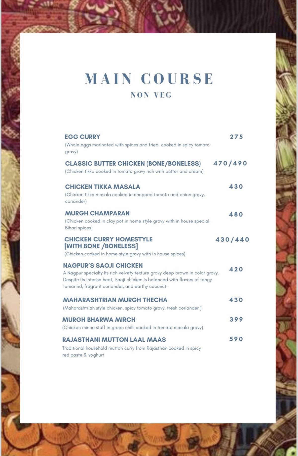 The Native Kitchen menu