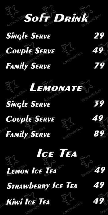 The Pizza Stone menu